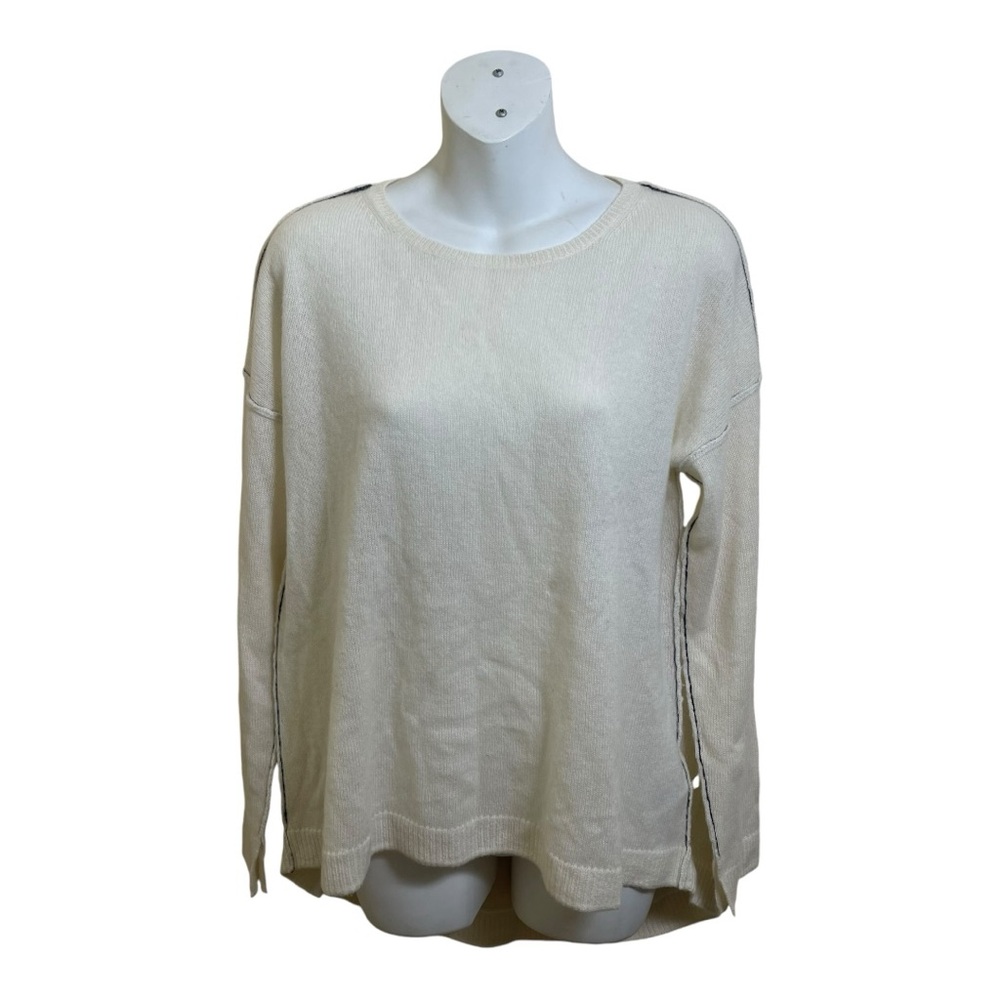 Charlie Cashmere Sweater Pullover Womens Size M Hi Low Crew Neck